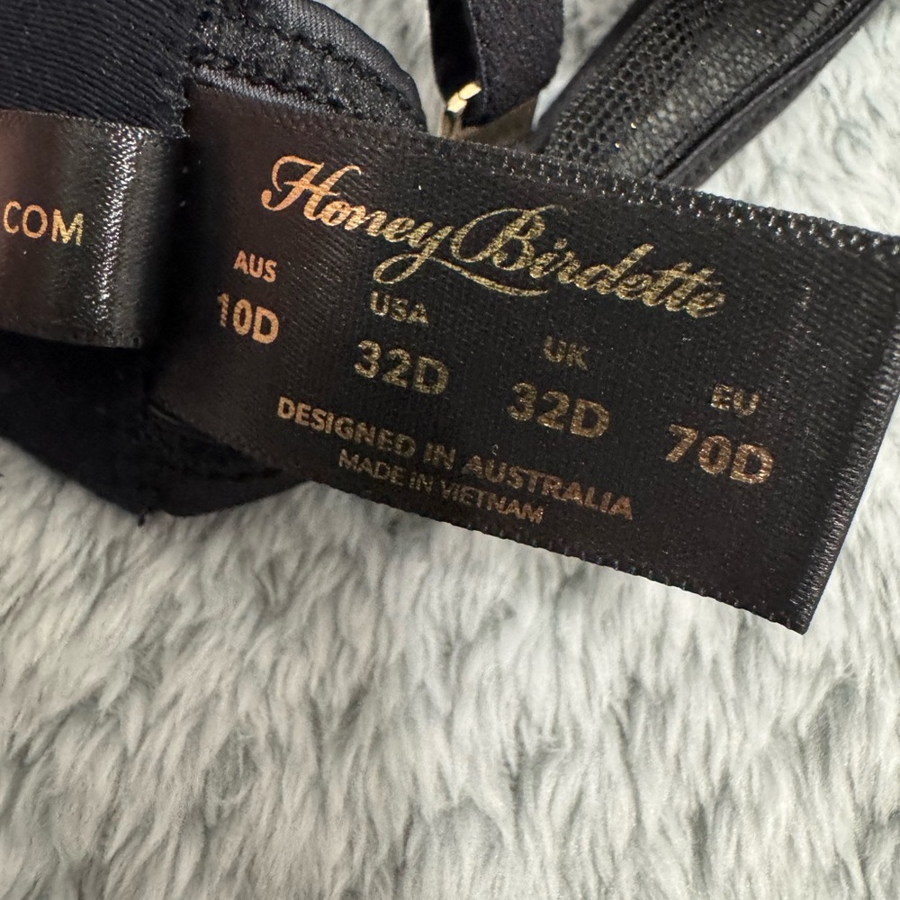 Honey Birdette Black Mesh Bra - Picture 3 of 3